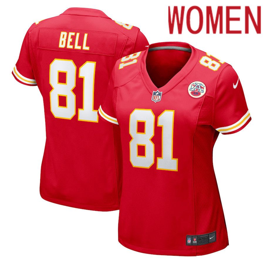 Women Kansas City Chiefs #81 Blake Bell Nike Red Game Player NFL Jersey->women nfl jersey->Women Jersey